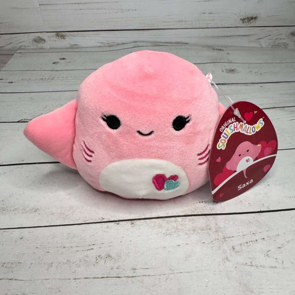 Squishmallows Saxa Stingray‎ 4.5" Heart Plush 2023 Sealife NWT